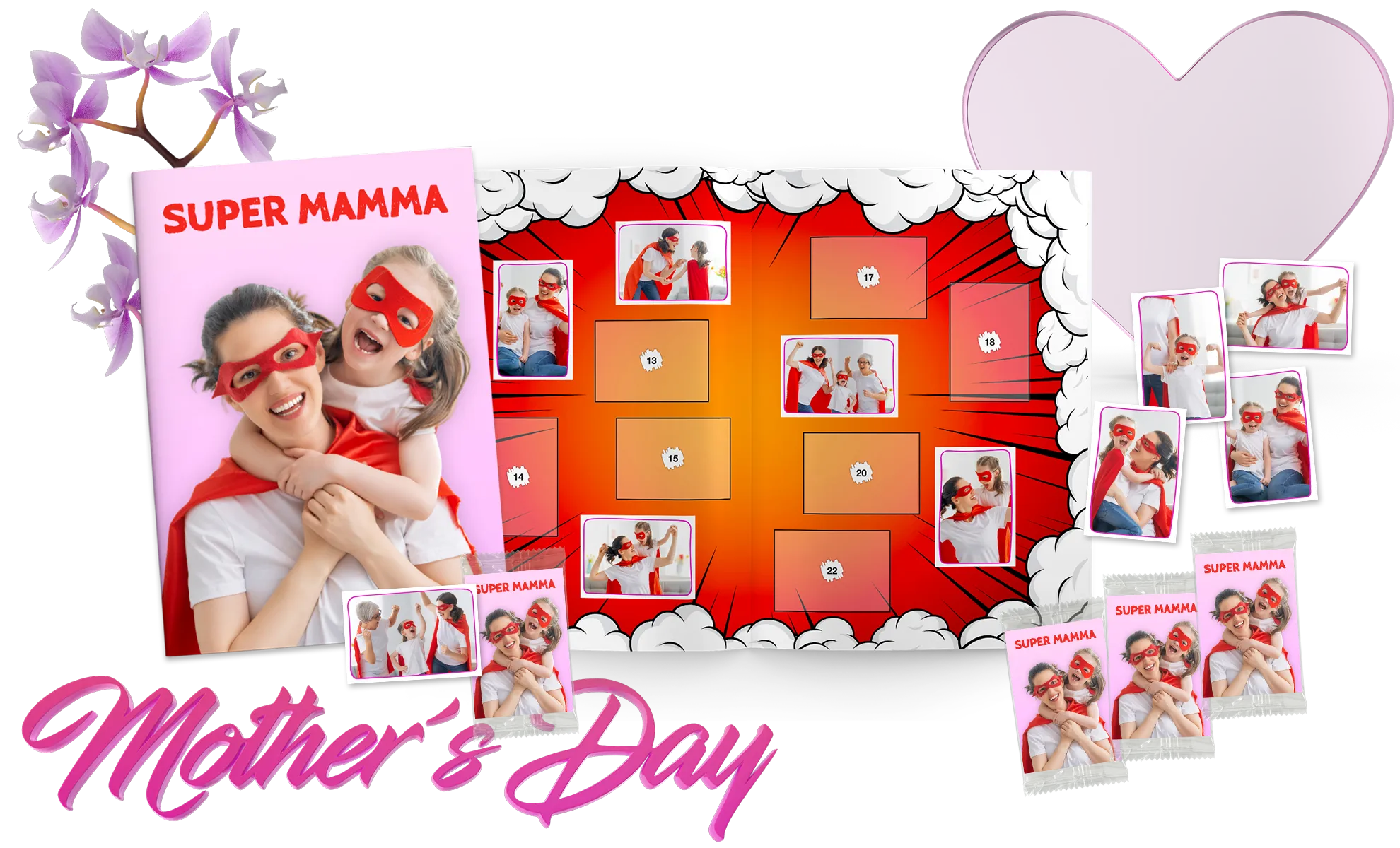 album di figurine personalizzato con foto regalo festa della mamma