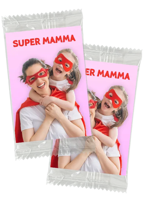 bustine di figurine personalizzate con foto regalo festa della mamma